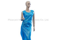 Hospital Blue Disposable Aprons , Disposable Polythene Aprons Smooth Surface